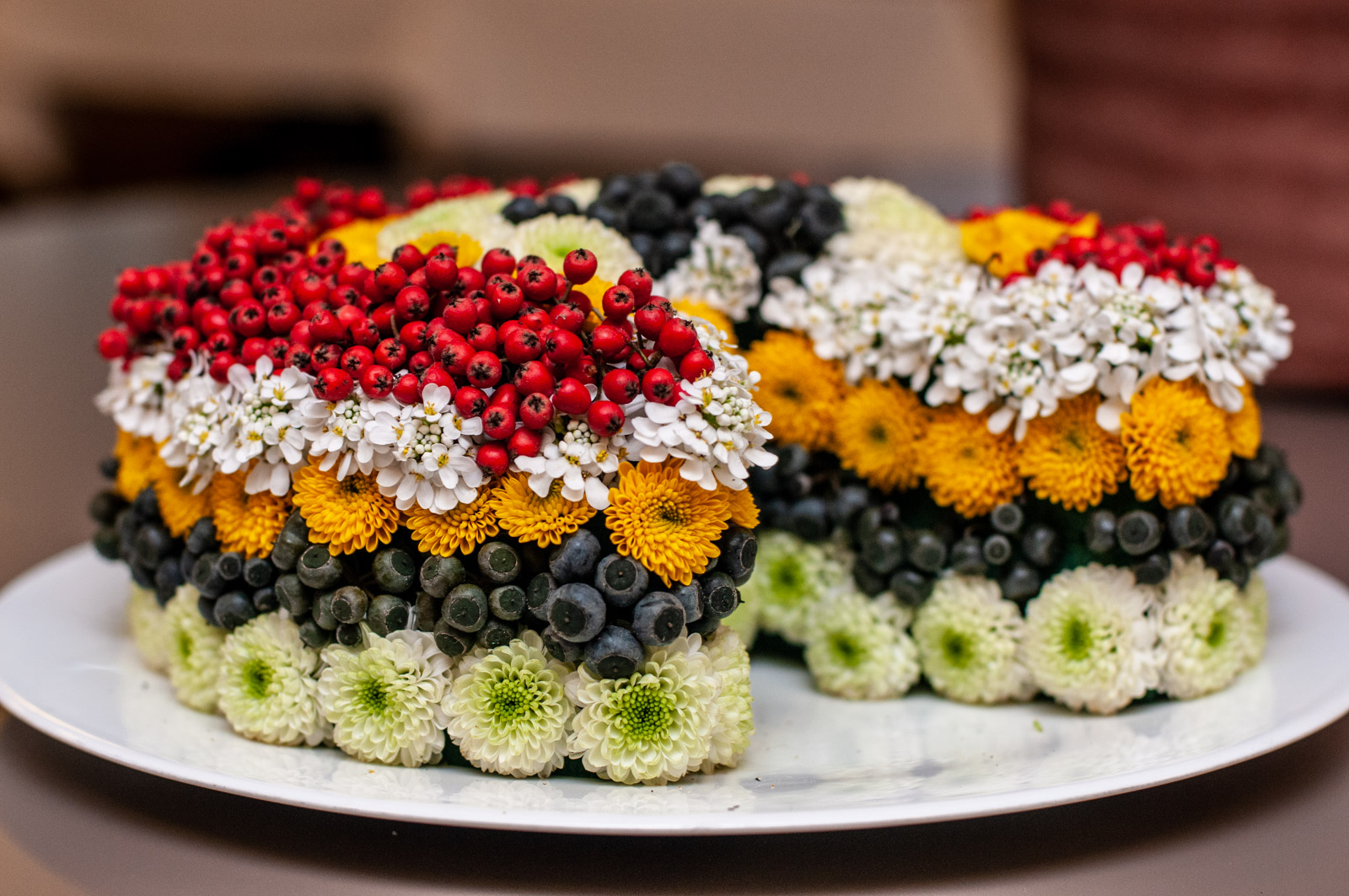 Un torta floreale deliziosa